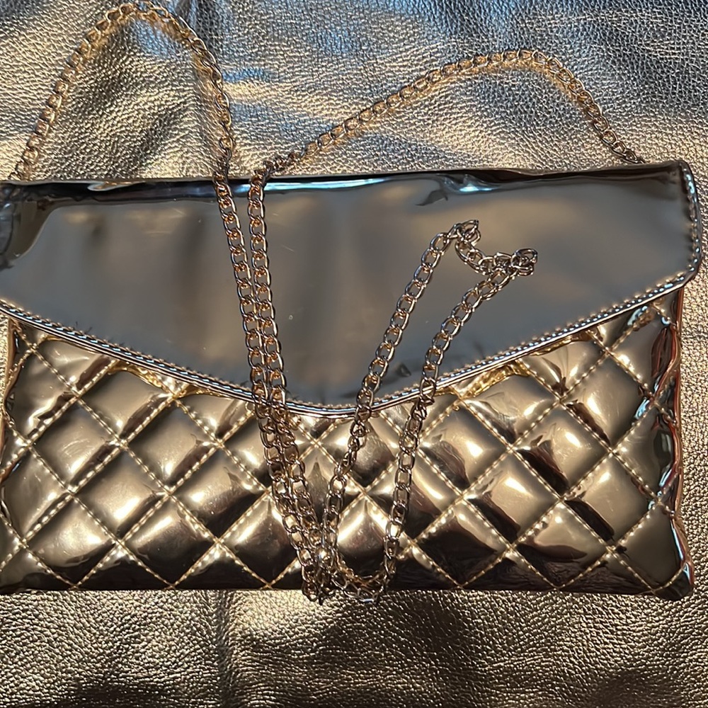 BAM FOREVER gold metallic ladies bag